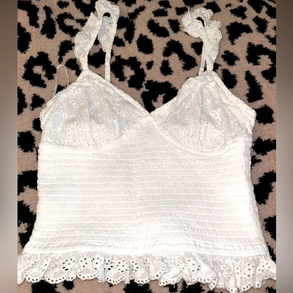 White Tank Crop Top